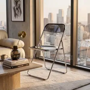 Home Chairs; Transparent Foldable Plastic Chair