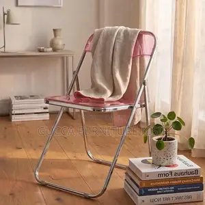 Home Chairs; Transparent Foldable Plastic Chair
