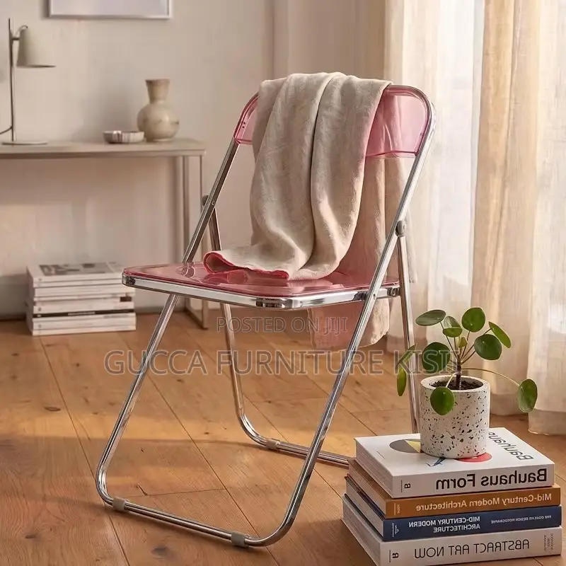 Home Chairs; Transparent Foldable Plastic Chair