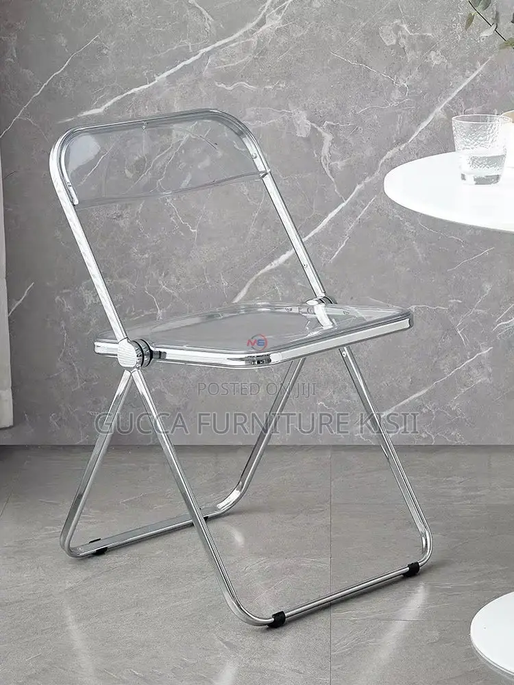 Home Chairs; Transparent Foldable Plastic Chair
