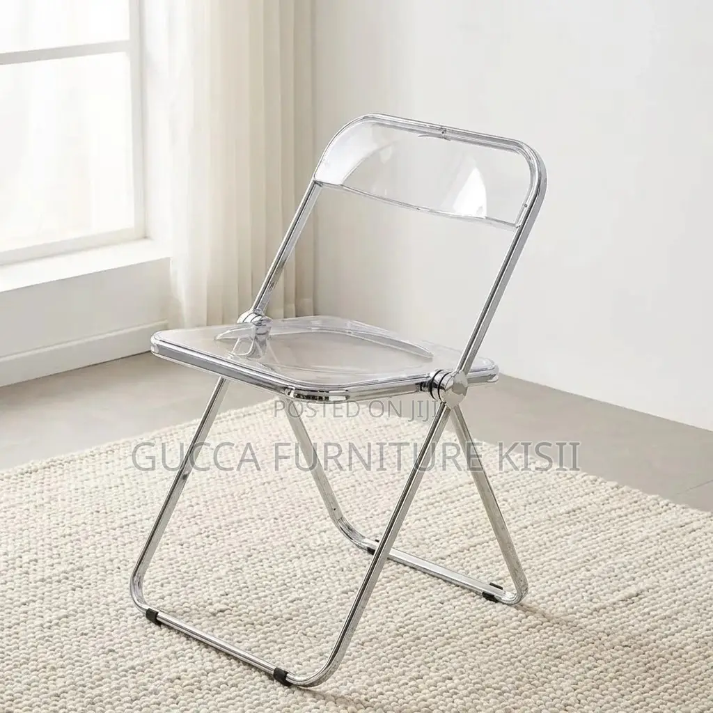Home Chairs; Transparent Foldable Plastic Chair