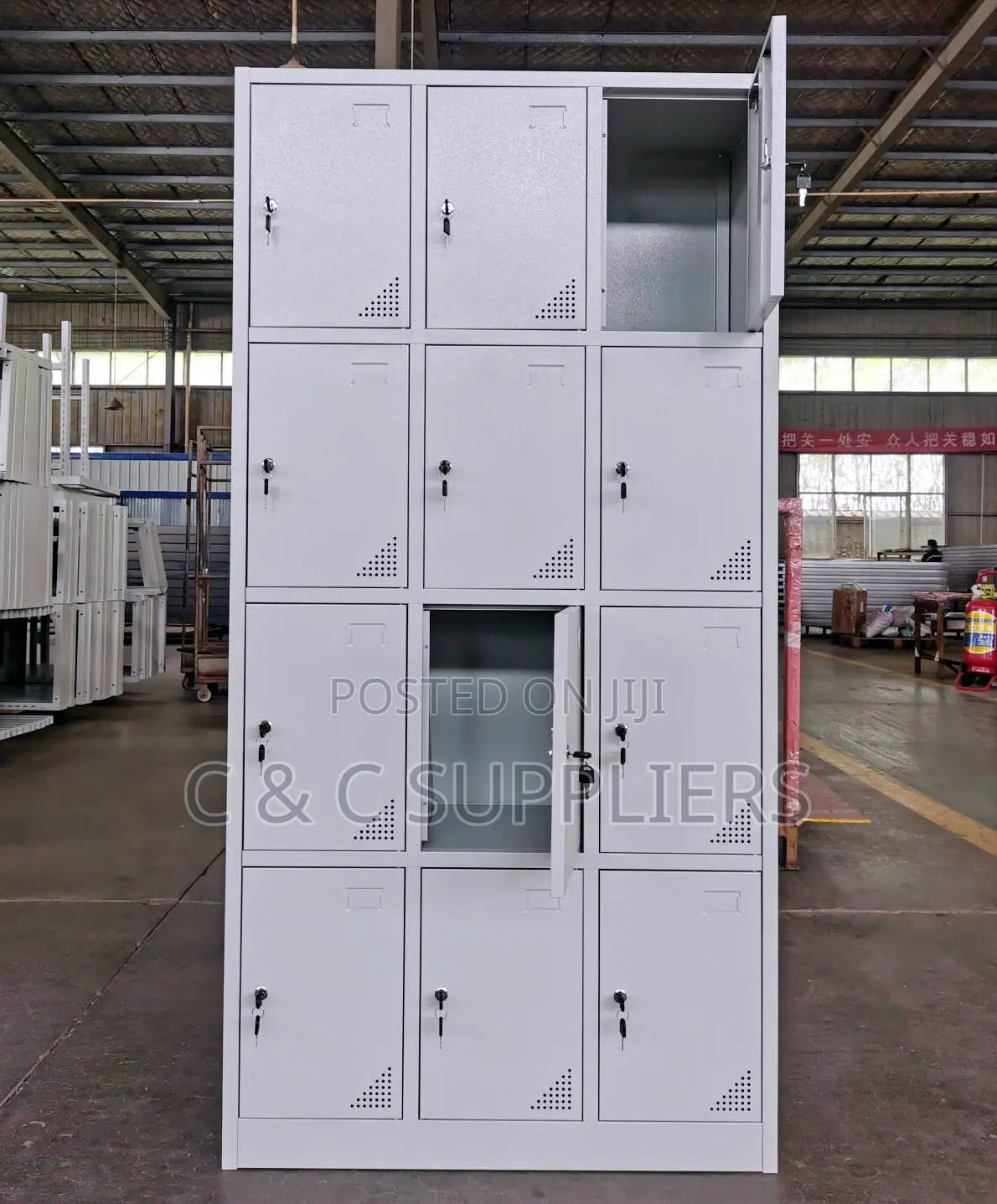 12-Doors Gym Storage Locker