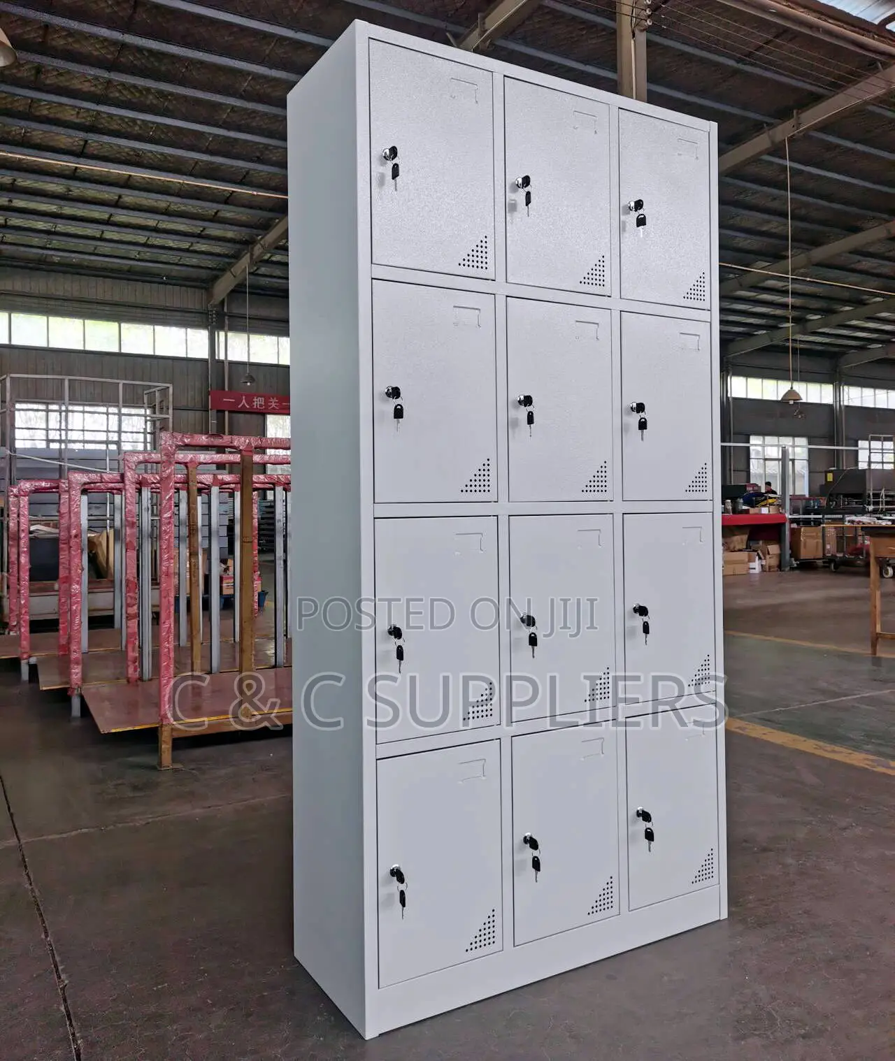 12-Doors Gym Storage Locker