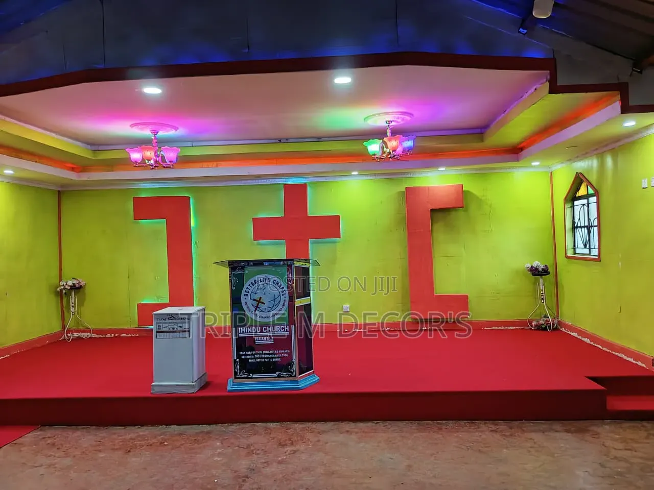 Long Lasting 4mm Delta Red Carpet for Church Pulpits