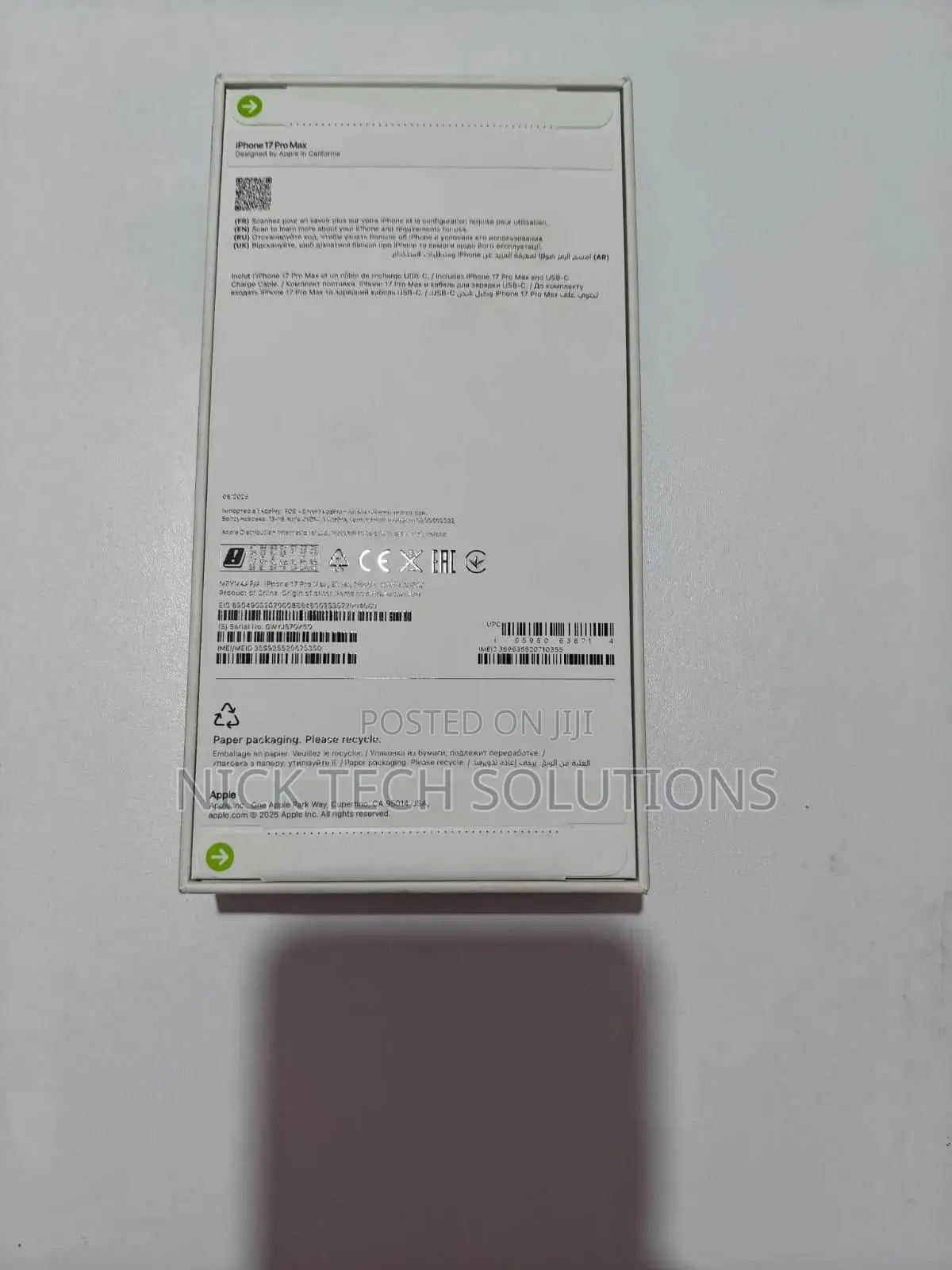 New Apple iPhone 17 Pro Max 256 GB Silver
