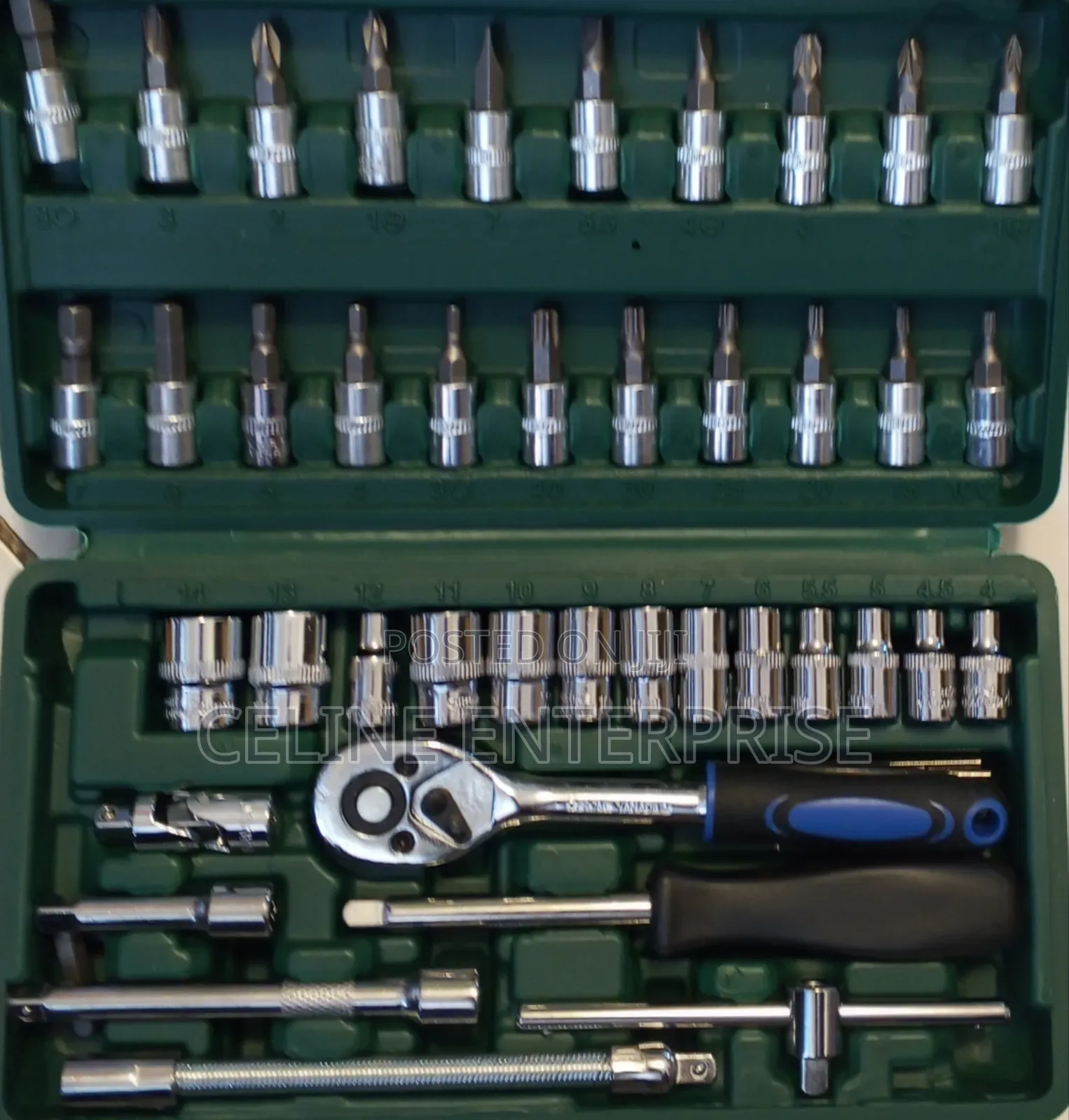 46-Piece Mechanics Socket Set – Complete Tool Kit