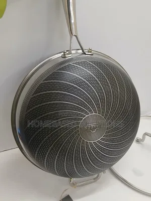 26cm Honey Comb Wok Deep Frying Pan With Glass Lid