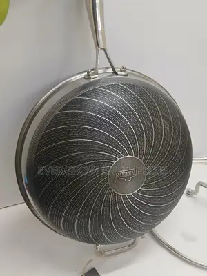 26cm Honey Comb Wok Deep Frying Pan With Glass Lid