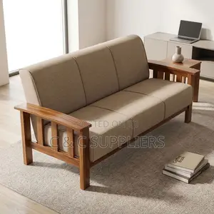 6-Seater Fabric Reception Sofa Set.