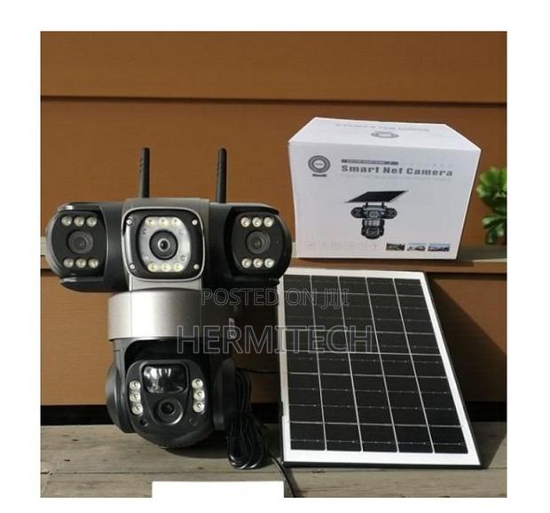 4G Solar CCTV Camera With Triple Lens and Night Vision