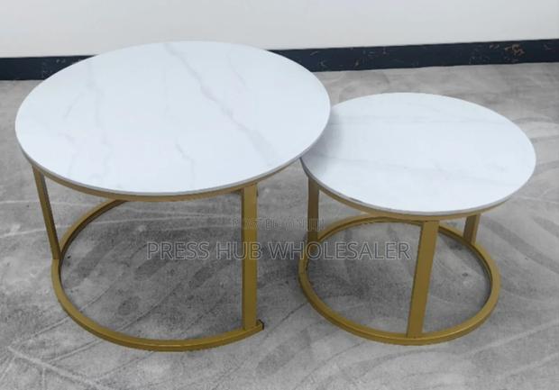 Modern Furniture Technology Pure Marble Nesting Coffee Table