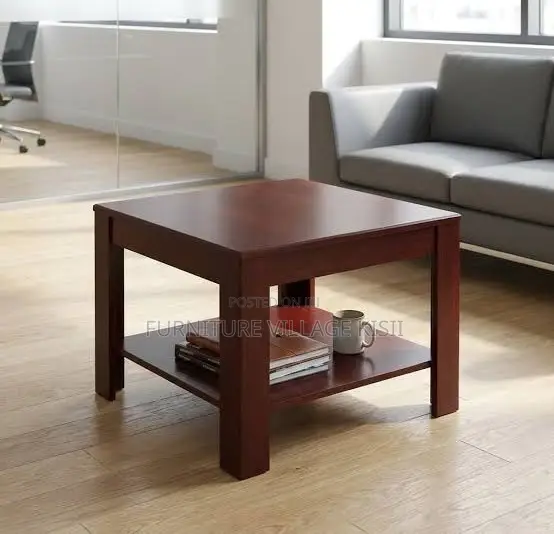 Office Table; Executive Square Mahogany Coffee Table