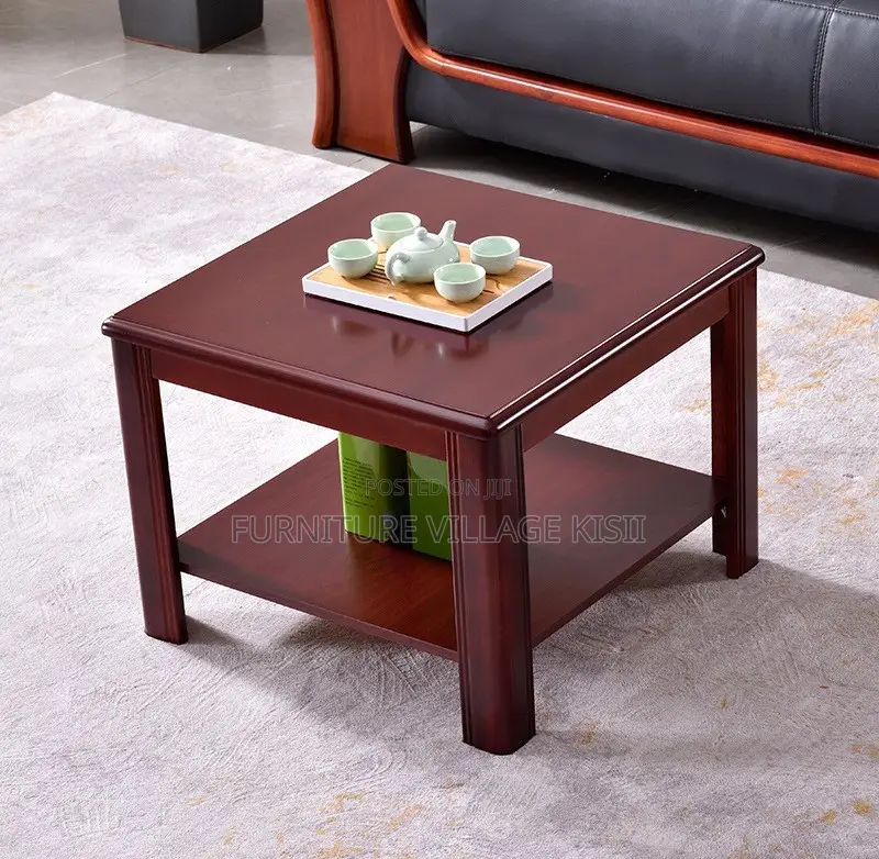 Office Table; Executive Square Mahogany Coffee Table