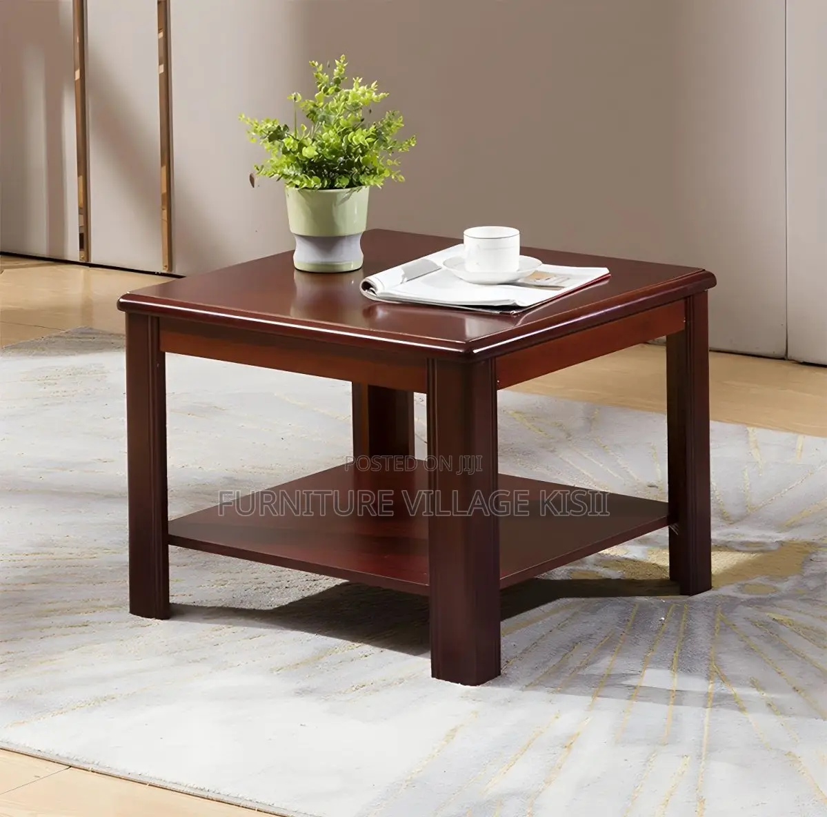 Office Table; Executive Square Mahogany Coffee Table