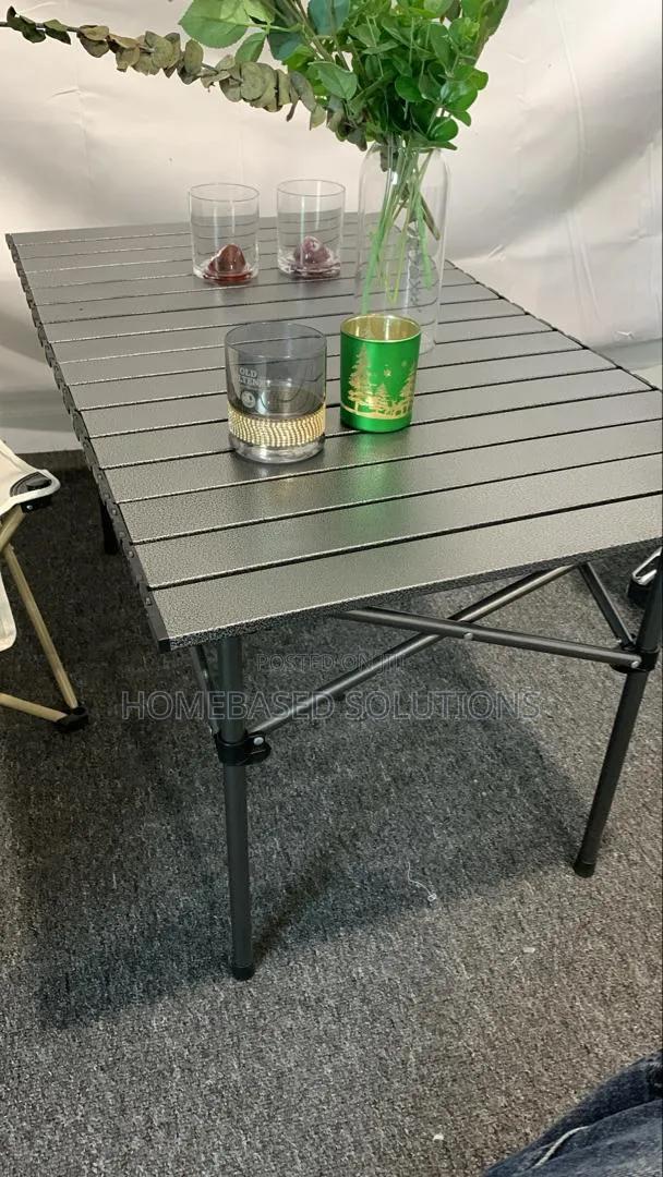 Metallic Foldable Portable Camping Table