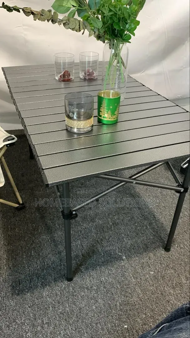 Metallic Foldable Portable Camping Table
