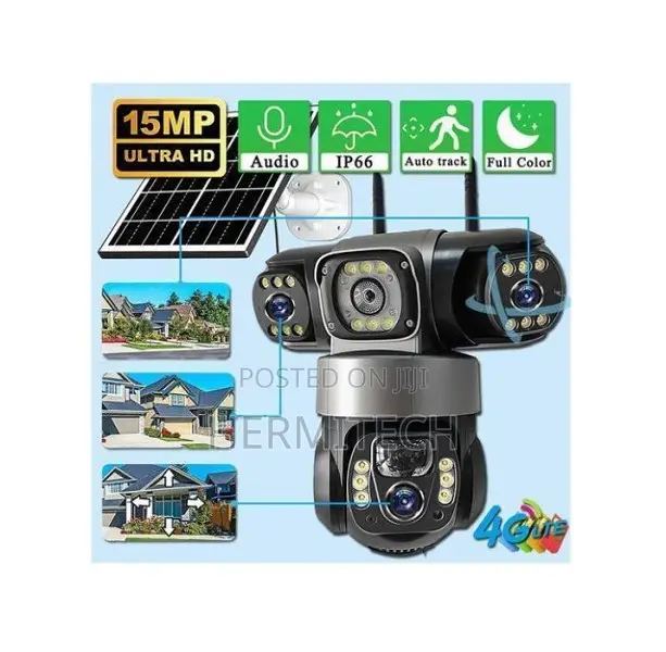 Triple Lens 4G Solar Security Camera With Motion Detection