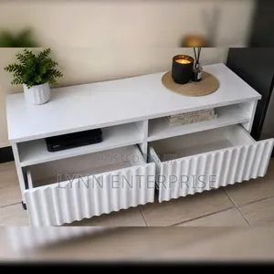 Imported Executive TV Stand With Shelves and Cabinet 
