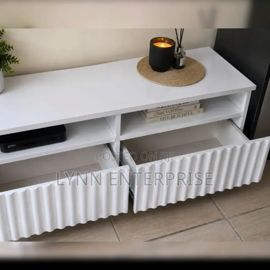 Imported Executive TV Stand With Shelves and Cabinet 