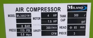 300l Milano Air Compressor(2 in 1)