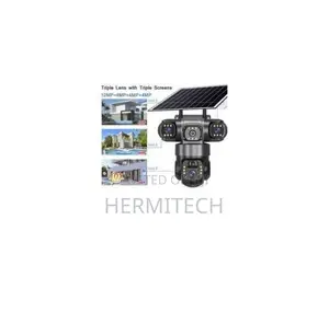 Smart Triple Lens 4G Solar CCTV Camera for 24/7 Surveillance