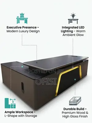 Office Desk; 2400MM CEO Executive Office Desk