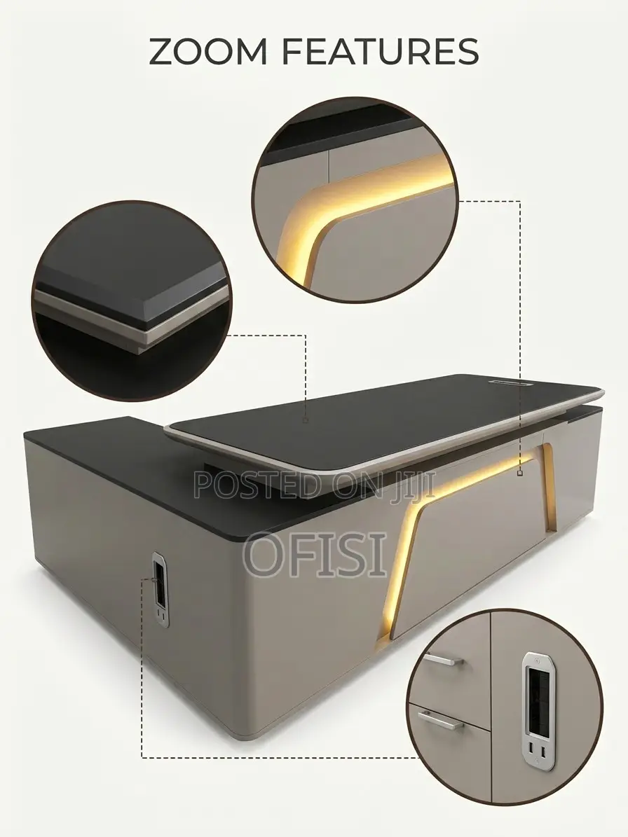 Office Desk; 2400MM CEO Executive Office Desk