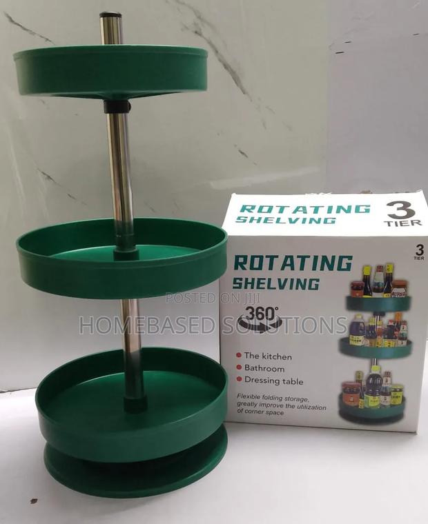 360° Rotation Plastic Kitchen Spice Rack