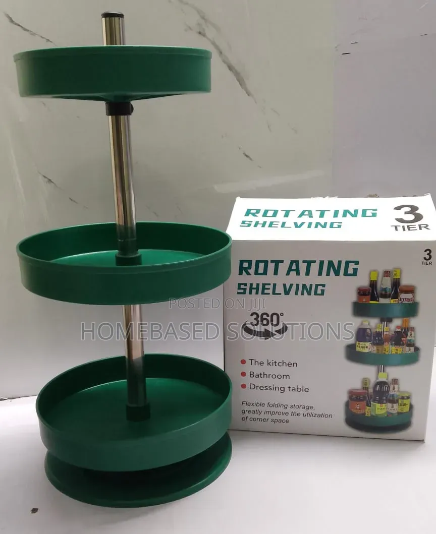 360° Rotation Plastic Kitchen Spice Rack