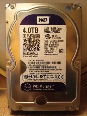 4TB WD Purple HKVision Surveillance Hard Drive