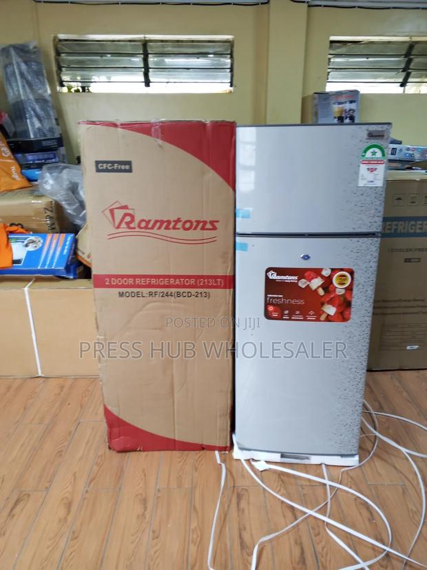 Silver Ramtons 2-Door Refrigerator RF/244 213-Litre