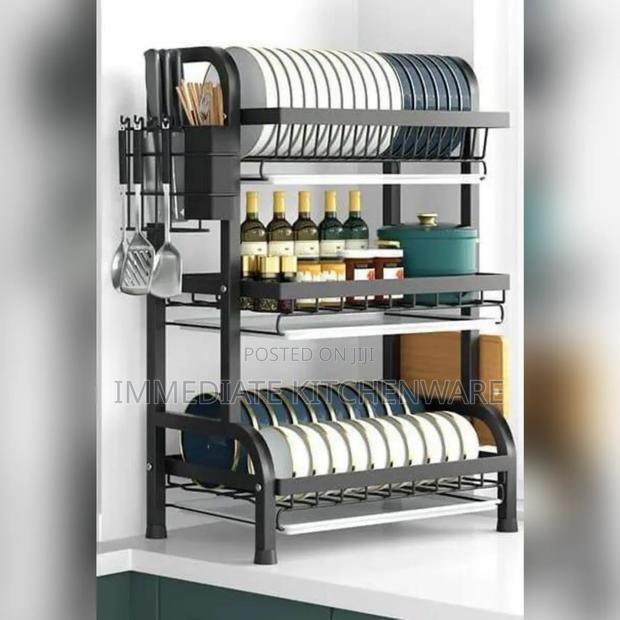 Heavy Duty Carbon Steel 3 Tier Dish Rack