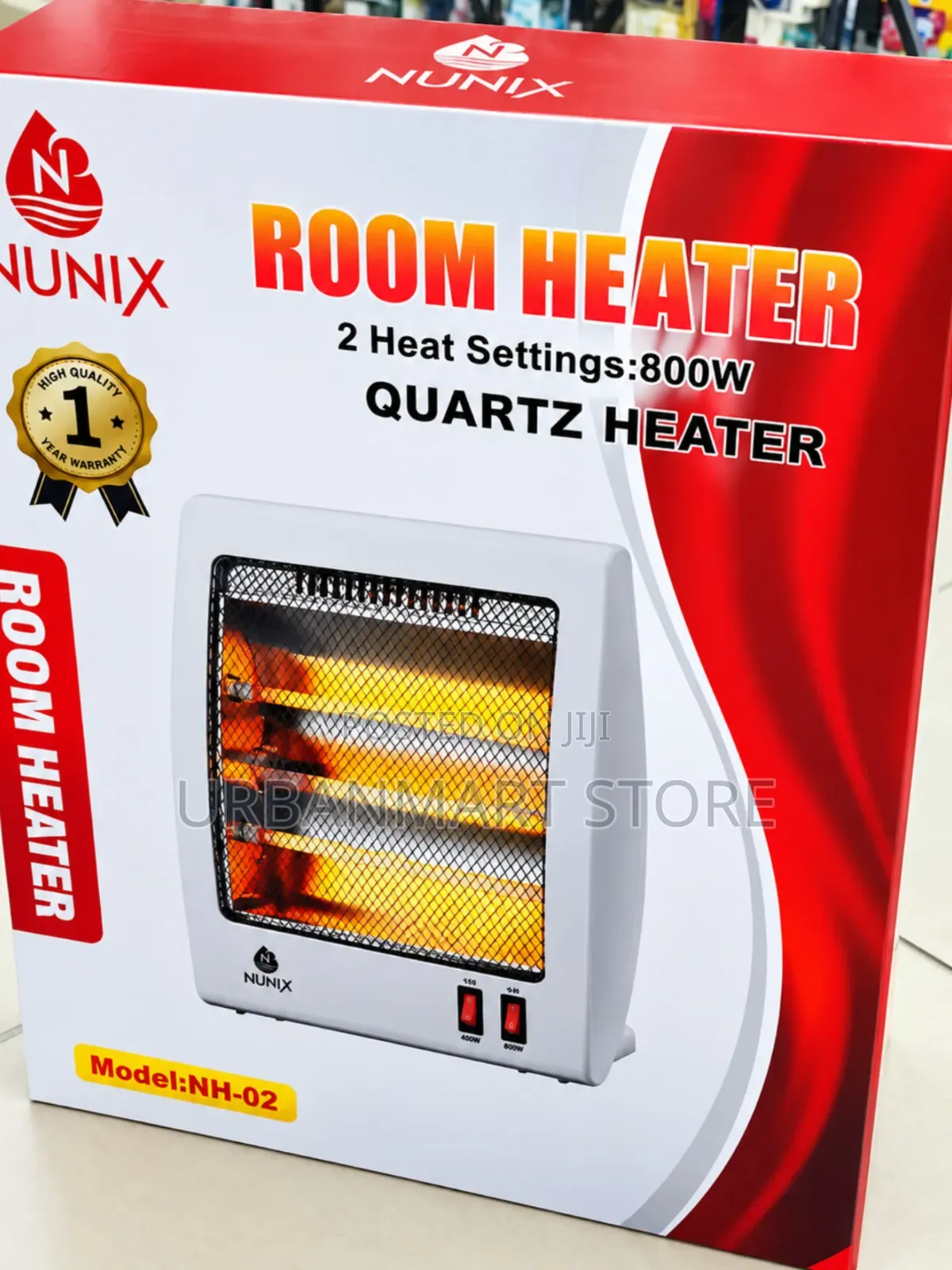 Brand New Nunix NH-02 800W Quartz Portable Electric Heater
