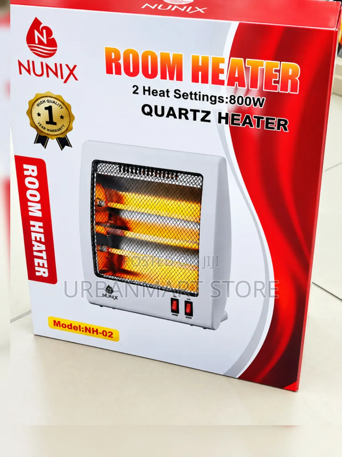 Brand New Nunix NH-02 800W Quartz Portable Electric Heater