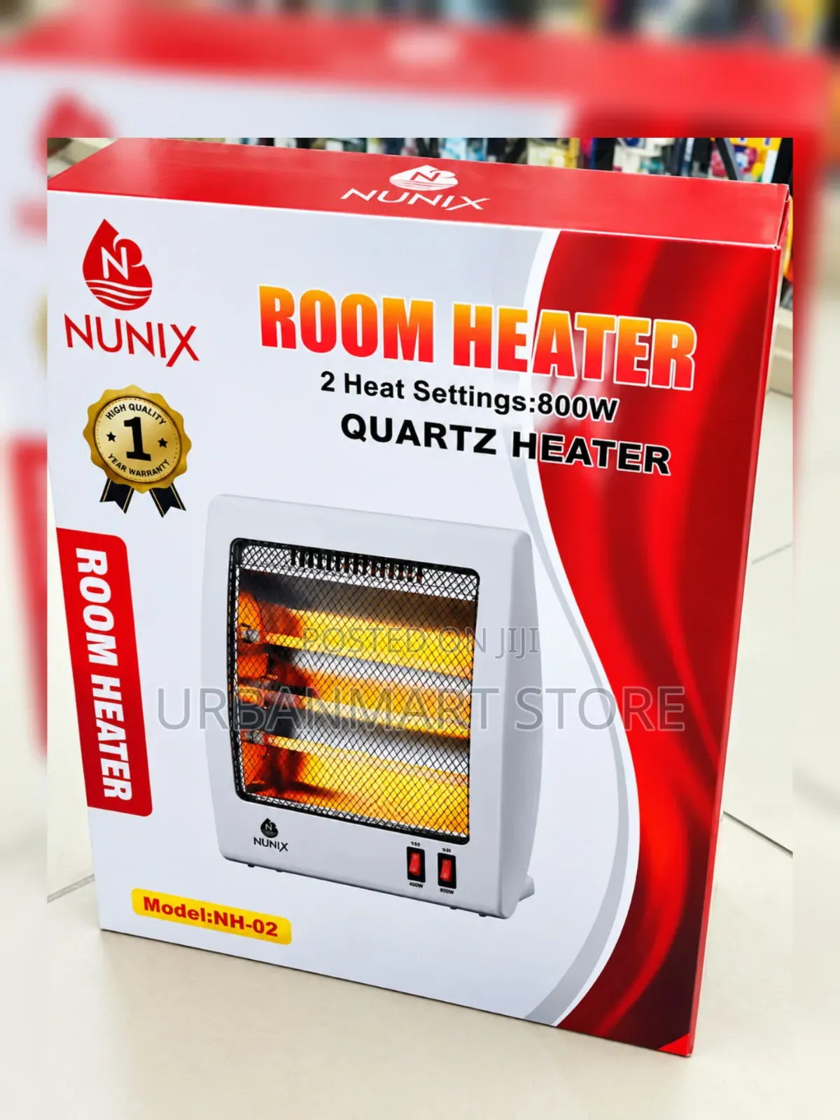 Brand New Nunix 800W Electric Room Heater With 2 Heat Levels