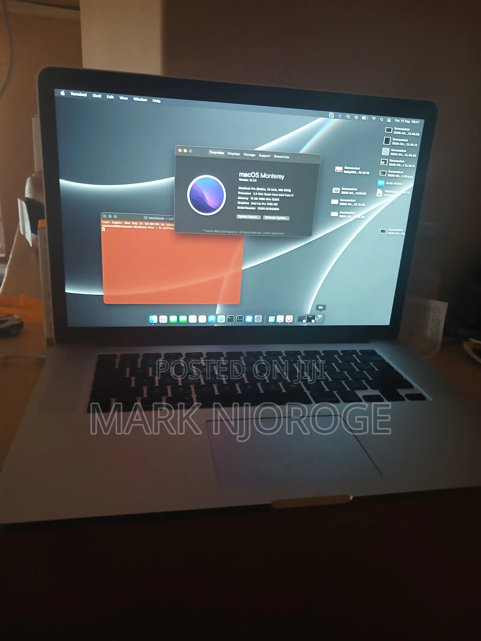 Laptop Apple MacBook Pro 2015 16GB Intel Core i7 SSD 256GB