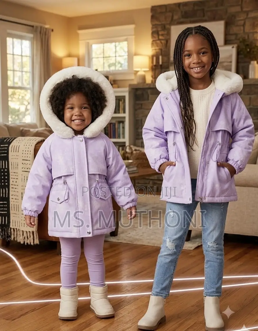2-5 Yrs Girls Fleece Lined Winter Coats