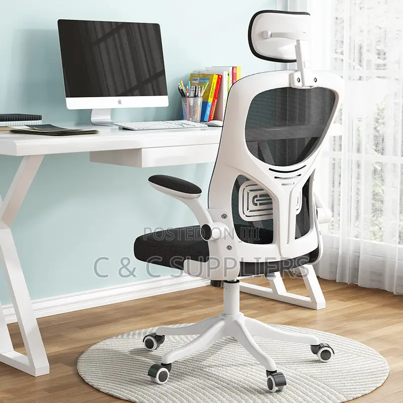 High Back Staff Mesh Seat With Flip Armrest