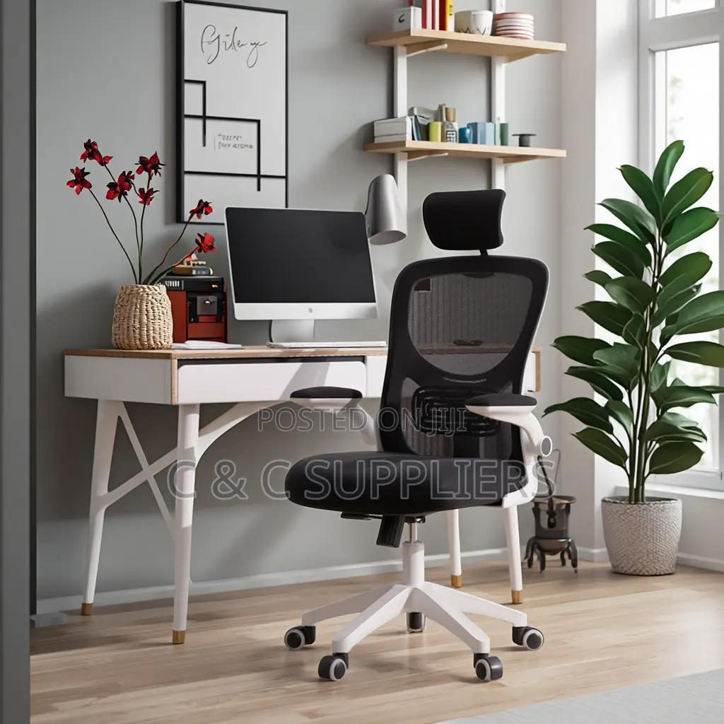 High Back Staff Mesh Seat With Flip Armrest