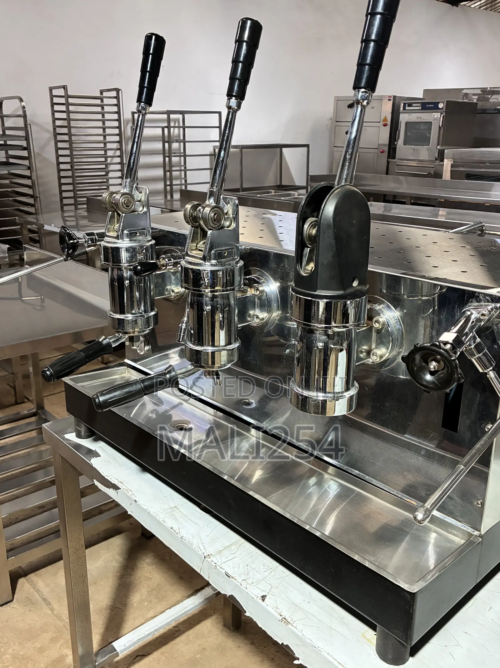 Commercial 3-Group Manual Lever Espresso Machine