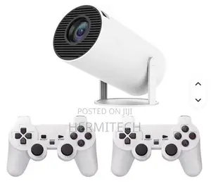 HY300 Gaming Projector With Dual Controllers for Home Fun