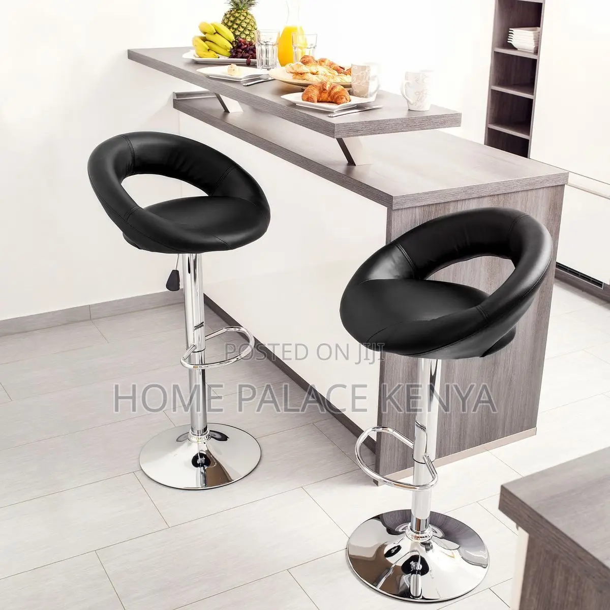 Bar Stool; Upholstered Leather Stool for Kitchen and Restaurant Use