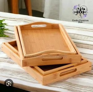 3- In -1 Bamboo Serving Trays