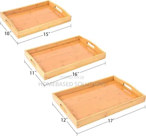 3- In -1 Bamboo Serving Trays