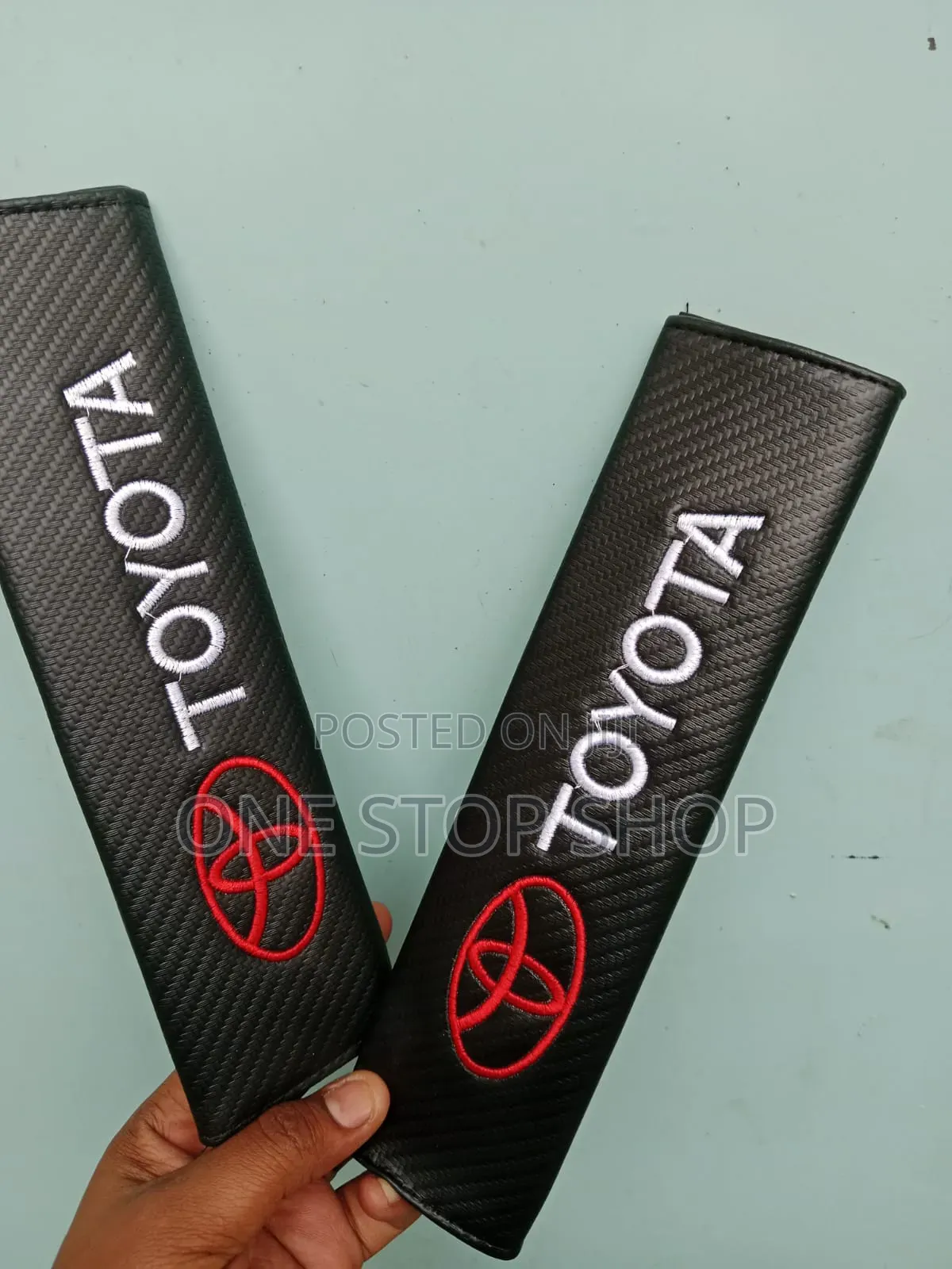Toyota Branded Carbon Fiber Finish Seat Belt Shoulder Pad