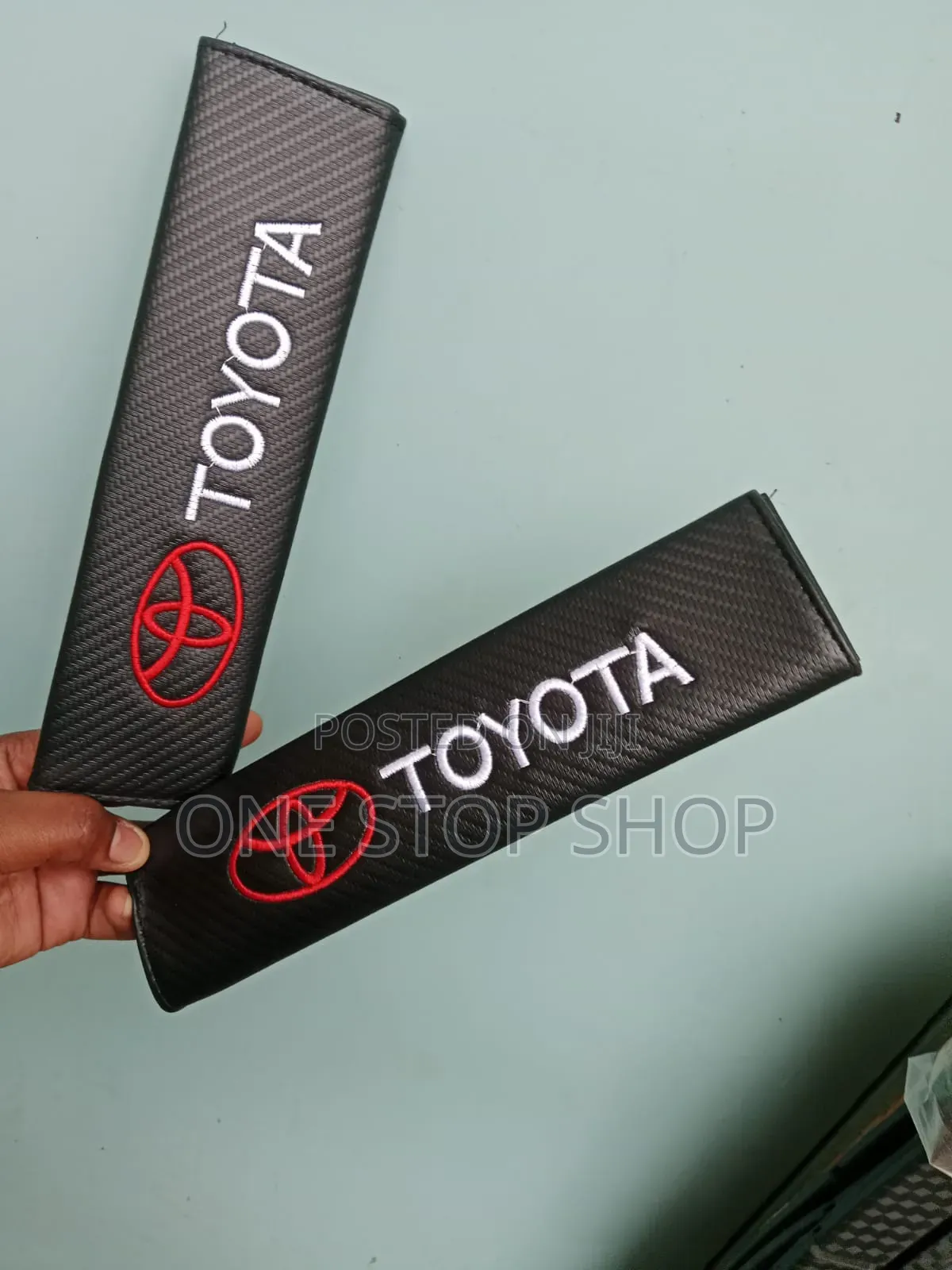 Toyota Branded Carbon Fiber Finish Seat Belt Shoulder Pad