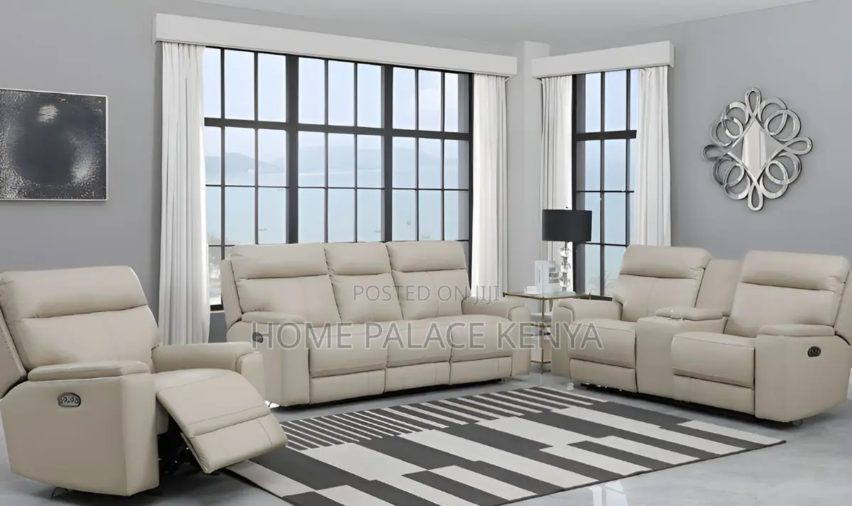 Sofas; Luxury 7 Seater Recliner Sofa Set for Modern Living Rooms