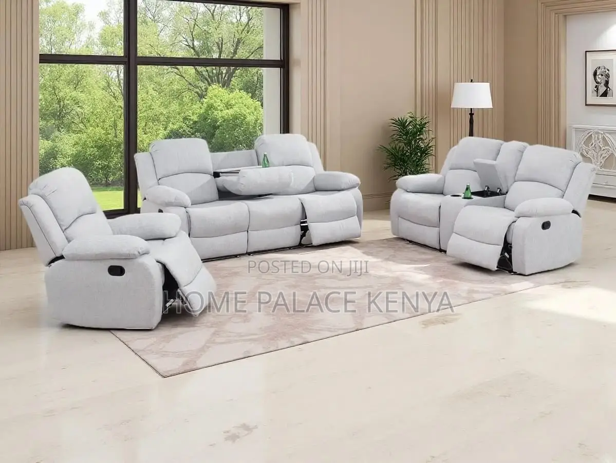 Sofas; Luxury 7 Seater Recliner Sofa Set for Modern Living Rooms