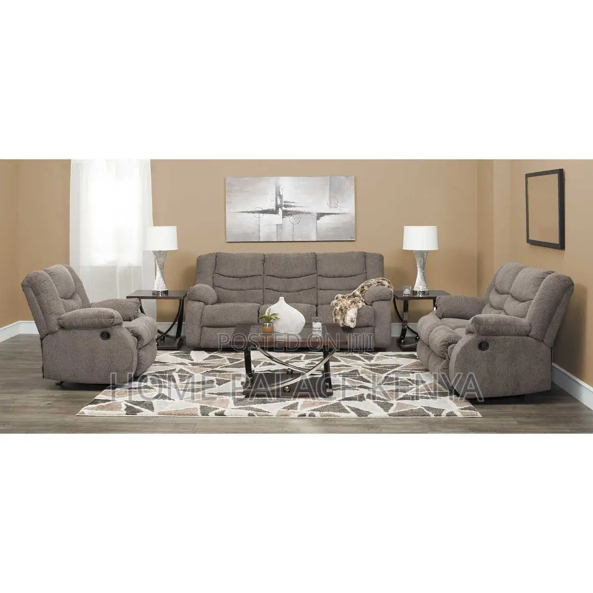Sofas; Luxury 7 Seater Recliner Sofa Set for Modern Living Rooms