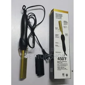 Ceramic Electric Hot Press Comb for Straightening Hair Wigs